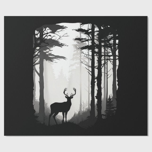 Hjort Skog Vilda Djur Presentpapper (Platt)
