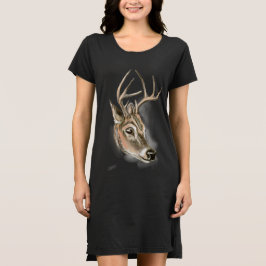 Hjort Skriv ut på T-shirt Dress