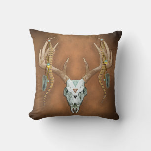 Hjort Skull Antlers Vintage Kudde