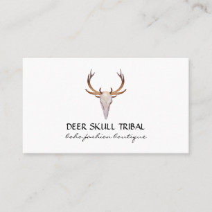 Hjort Skull Horn Boho Tribal Visitkort