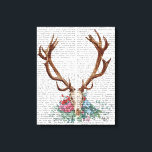 Hjort Skull med blommor Canvastryck<br><div class="desc">Djur och natur</div>