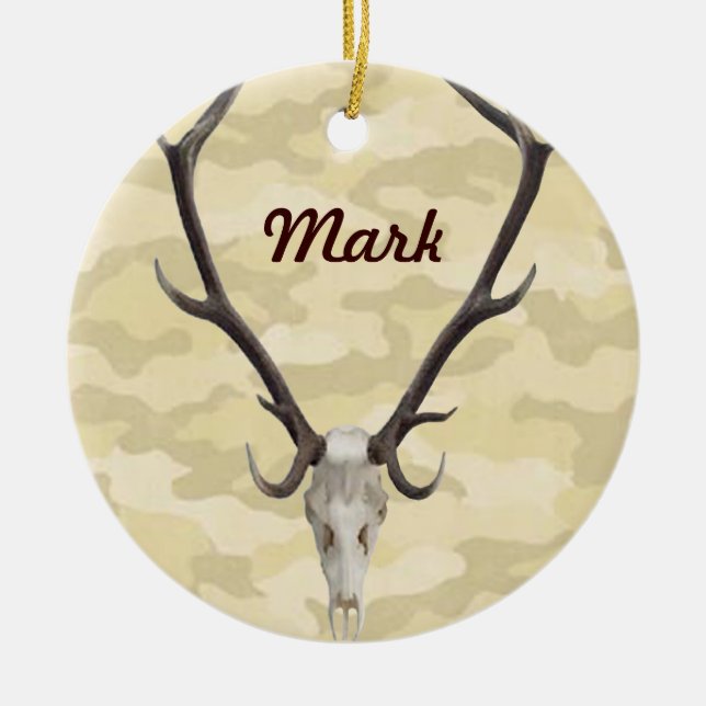 Hjort Skull Namn Ornament (Framsidan)