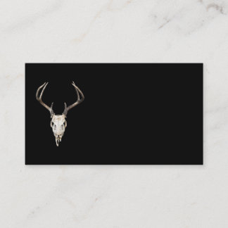 Hjort Skull på svart | Utmontörer | Taxidermist Visitkort