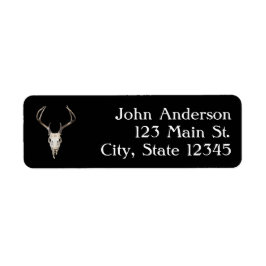 Hjort Skull, sydjakt Antler Returadress Etikett