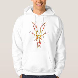 Hjort Skull Tribal Tattoo - red Hoodie
