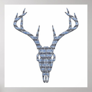 Hjort Skull-väggkonst Poster