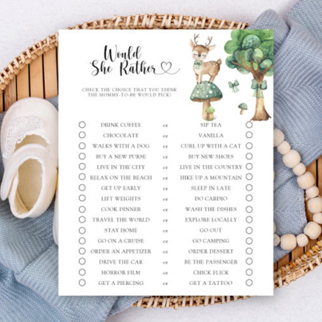 Hjort Skulle Hon Hellre Baby Shower Lek (Skapare uppladdad)