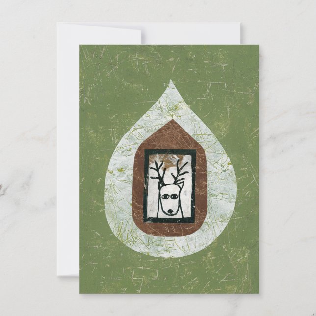 Hjort som väntar på att du ska Lämna gratulationsk Kort (Framsida)