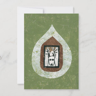 Hjort som väntar på att du ska Lämna gratulationsk Kort