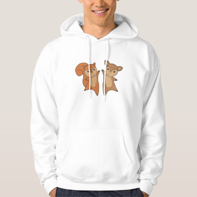 Hjort Squirrel Forest Animals Cute Animal Hoodie (Framsida)