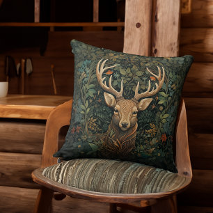 Hjort Stag med Antlers Enchanted Forest Kudde