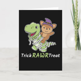 Hjort Trick Rawr Treat T-rex Mummy Costume Helgkort