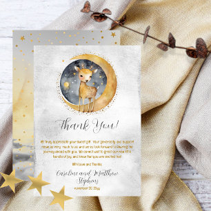 Hjort Twinkle Twinkle Little Star Baby Shower Tack Kort
