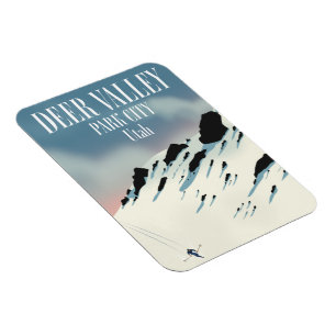 Hjort Valley, parkstad, Utah, skidposter Magnet