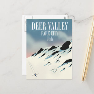 Hjort Valley, parkstad, Utah, skidposter Vykort