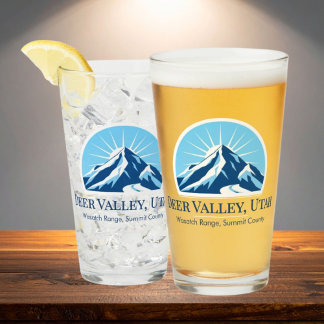 Hjort Valley Utah Wasatch-skidorten souvenir Glass Glaskopp