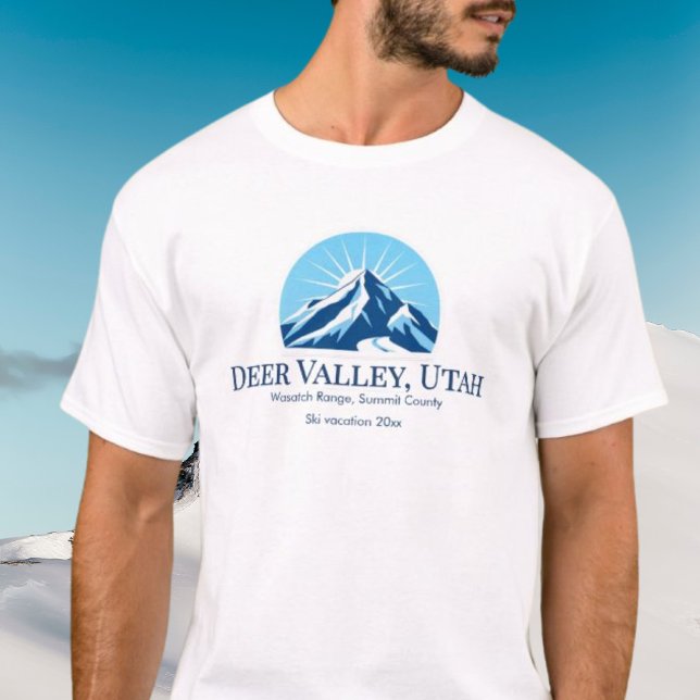 Hjort Valley Utah Wasatch-skidsportutrustning T Shirt (Skapare uppladdad)