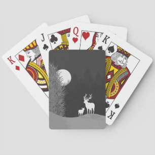 Hjort vid Måne Lit Backe Casinokort