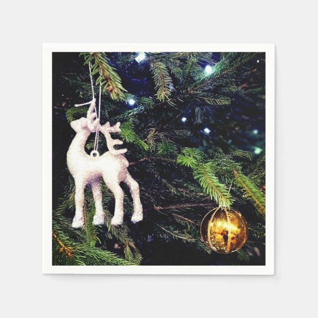 Hjort vid träd pappersservett (Framsidan)