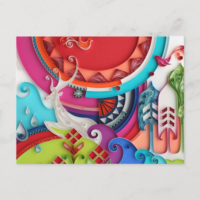 Hjort vykort (Framsida)