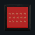 Hjort Walking Festive Mönster Red Brown Minnesask<br><div class="desc">Brown Hjort Walking Festive Mönster. Hjort illustration.</div>