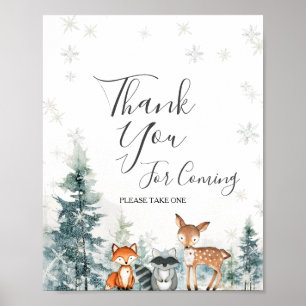 Hjort Winter ONEderland Tack för att du kom Poster