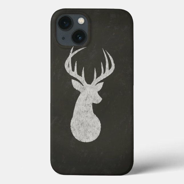 Hjort with Antlers Chalk Teckning (Baksida)