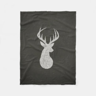 Hjort with Antlers Chalk Teckning Fleecefilt