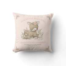 Hjort Woodland Flicka Birth Stats Nursery Decor