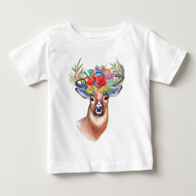 Hjort World | Födelsedag - Namn och ålder T-Shirt (Framsida)
