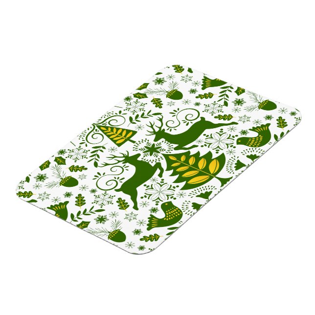 Hjortar av jultomte från guld i Bloom Magnet (Vänstra Sidan)