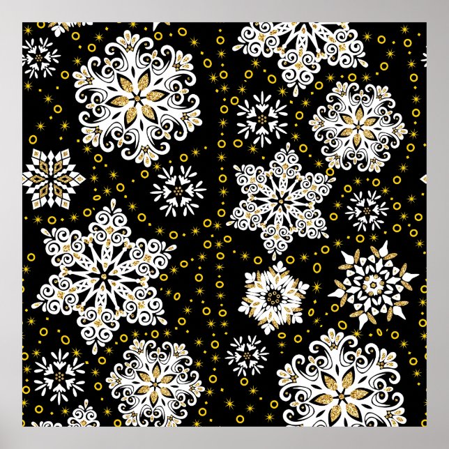 Hjortar av jultomte från guld i Bloom Poster (Framsidan)