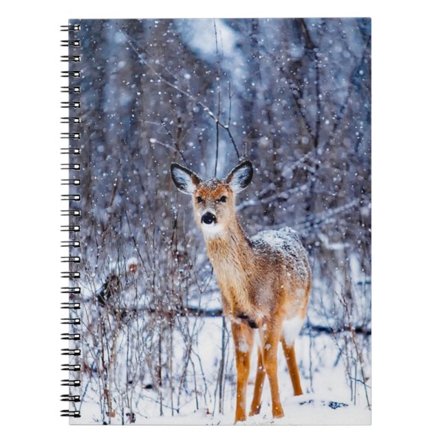 Hjortar i snön anteckningsbok (Framsidan)