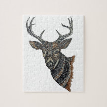 Hjortbock med invecklad design
