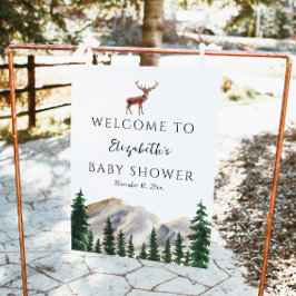 Hjorten Baby Shower Welcomer Sign Poster