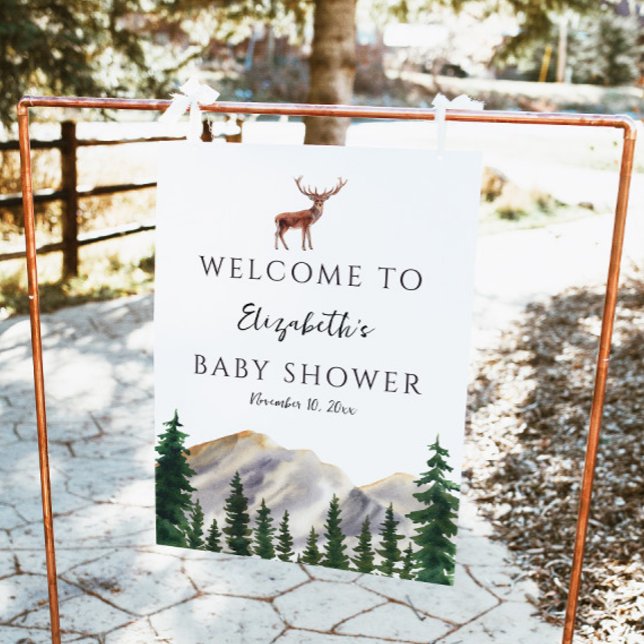 Hjorten Baby Shower Welcomer Sign Poster (Skapare uppladdad)