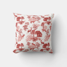 Hjorten elegant Classic Fransk Toile i Forest Kudde