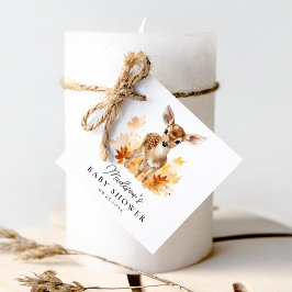 Hjorten Fall Baby Shower för spjutträ Gåvor Etiketter