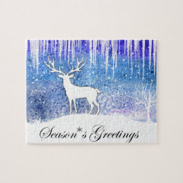 Hjorten Greetings för säsongen Pussel
