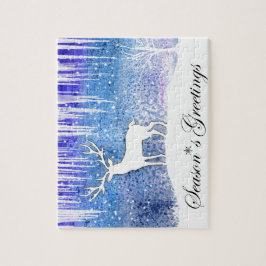 Hjorten Greetings för säsongen Pussel