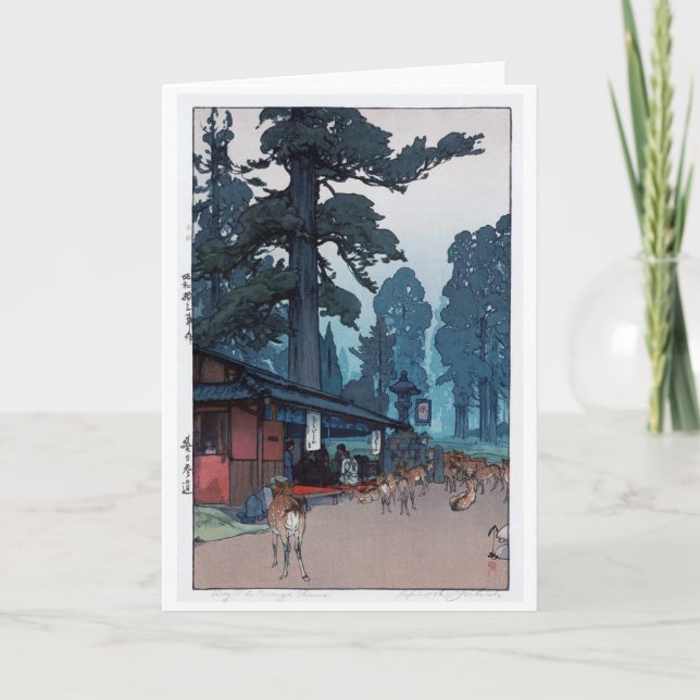 Hjorten Kasuga Shrine, Hiroshi Yoshida Kort (Framsida)