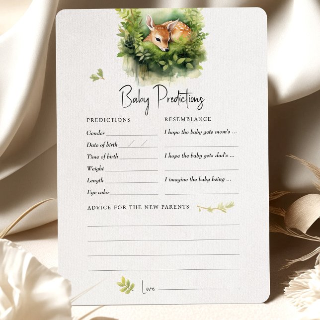 Hjorten Predication Baby Shower Game Advice Inbjudningar (Skapare uppladdad)