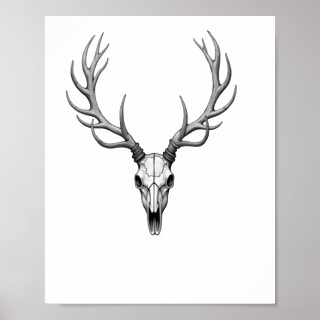 Hjorten Skullstreck2 för det moderna Trendiget Poster (Framsidan)