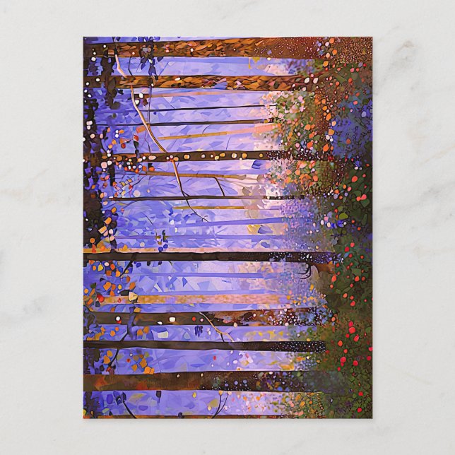 Hjortens Hemliga Stig  -  Bred Skogslandskap Vykort (Framsida)