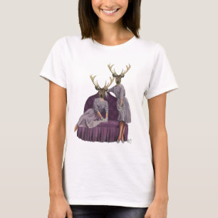 Hjortens Twillingar av Lila T-shirt
