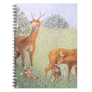 Hjortfamilj Anteckningsbok