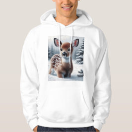 Hjorthjort i snö Unisex vinterhoodie Hoodie