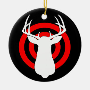 Hjorthorn på kronhjortBullseye Julgransprydnad Keramik