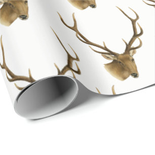 Hjorthuvud med stora horn #1 presentpapper