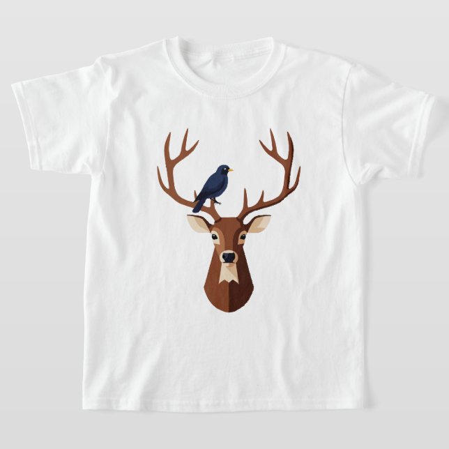 Hjorthuvud T Shirt (Laydown)